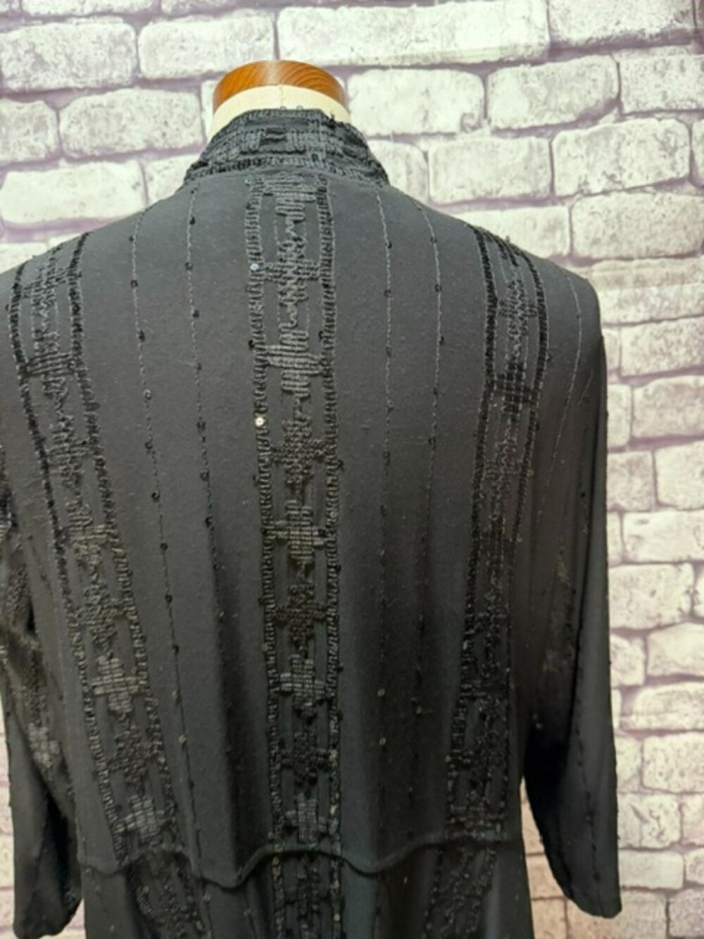 Susan Graver Black No Close Duster Size L - Picture 6 of 8
